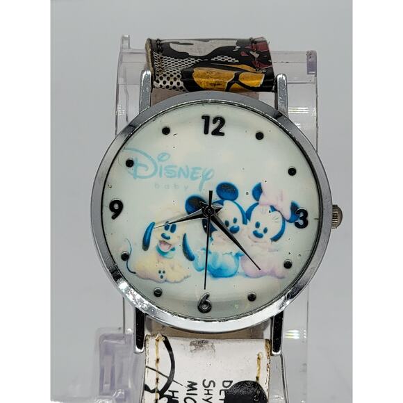 Women's Disney Mickey Minnie Mouse Pluto Babies Quartz Wristwatch